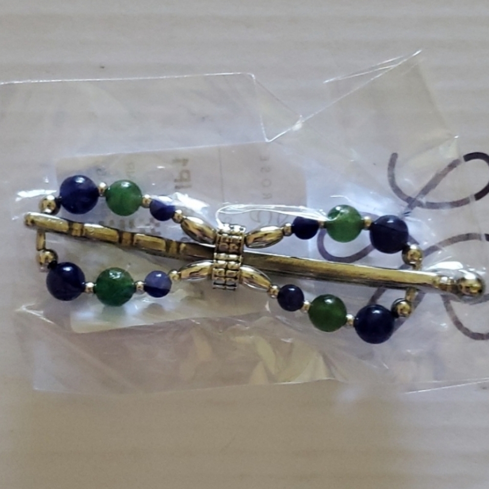 Lilla Rose CAROLINE Flexi Flip size Small Blue & Green